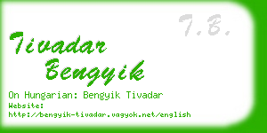 tivadar bengyik business card